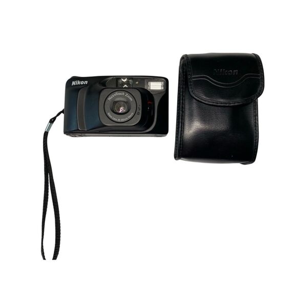 Nikon Nice Touch Zoom 35mm Point And Shoot Camera With Case 35-60mm Macro Black - Picture 1 of 16